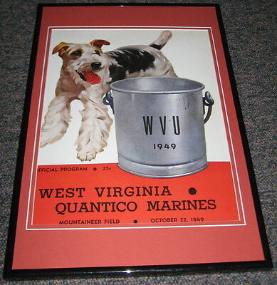 1949 WVU West Virginia vs Quantico Marines Football Framed 10x14 Poster Repro