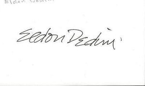 Eldon Denini Cartoonist Signed 3x5 Index Card