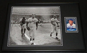 Johnny Podres Signed Framed 12x18 Photo Display Dodgers