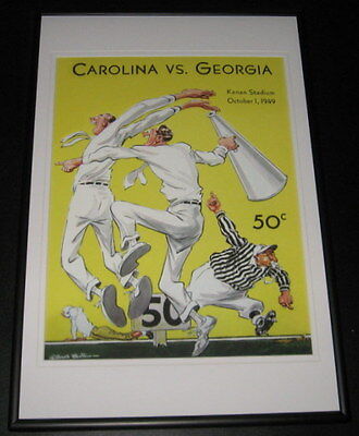 1949 North Carolina vs Georgia UGA Football Framed 10x14 Poster Official Repro