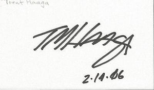 Trent Haaga Signed 3x5 Index Card Terror Farmer Black Dahlia