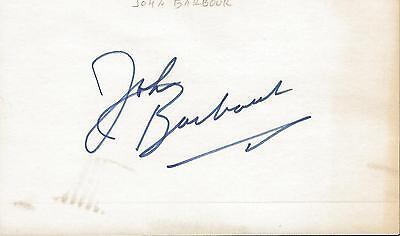 John Barbour Signed 3x5 Index Card Real People The Gong Show