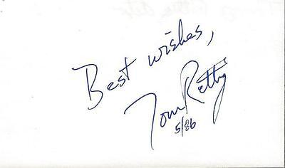 Tom Tommy Rettig Signed 3x5 Index Card Lassie Dated 1986