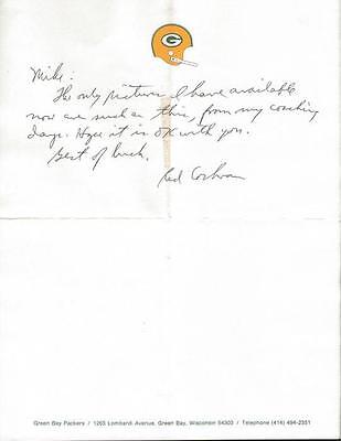 Red Cochran Signed Handwritten Letter Packers