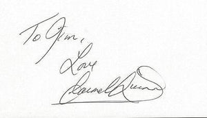 Carmel Quinn Signed 3x5 Index Card 