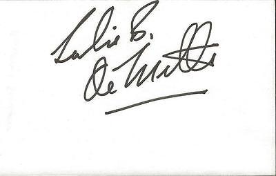 Leslie DeMille Signed 3x5 Index Card