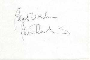 Peter Duchin Signed 3x5 Index Card B