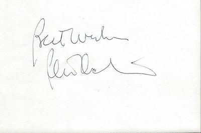 Peter Duchin Signed 3x5 Index Card B