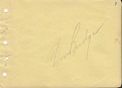 Don Budge & Fred Perry Dual Signed Vintage Album Page Tennis HOF